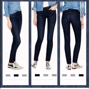 J CREW "TOOTHPICK" DARK STRETCH JEANS SIZE 26